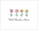 Row of Daisies Folded Note Cards Image 4 of 4
